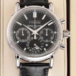 Patek Philippe Men's Black and Silver Watch