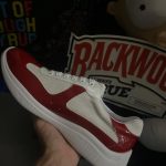 Prada Men's Red and White Trainers - Image 8