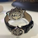 Patek Philippe Men's Black and Silver Watch - Image 6