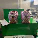 Bottega Veneta Women's Pink and Silver Trainers - Image 6