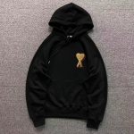 AMI Paris Men's Black Hoodie