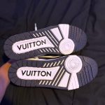 Louis Vuitton Men's Black and White Footwear - Image 6