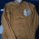 Burberry Men's Tan and Brown Shirt