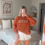 Women's Orange and Brown Sweatshirt
