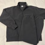 Aritzia Women's Grey and Black Joggers-tracksuits