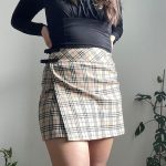 Burberry Women's Tan and Cream Skirt