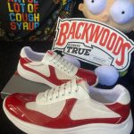 Prada Men's Red and White Trainers