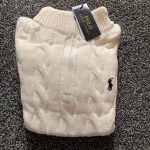 Polo Ralph Lauren Men's Cream and White Jumper