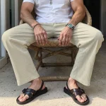 Ribbed Pleated Trousers - Image 3